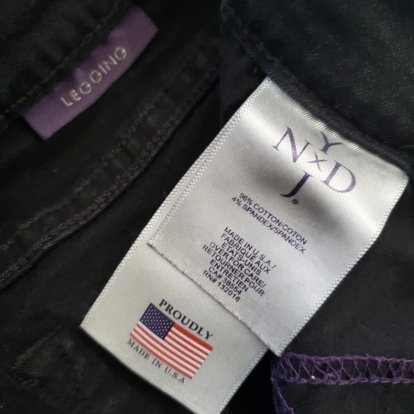 NYDJ Black Denim Alina Legging Jeans Size 4 - Picture 6 of 9